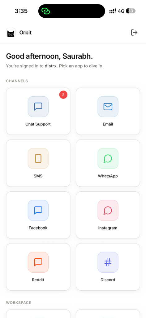Orbit Chat Channels